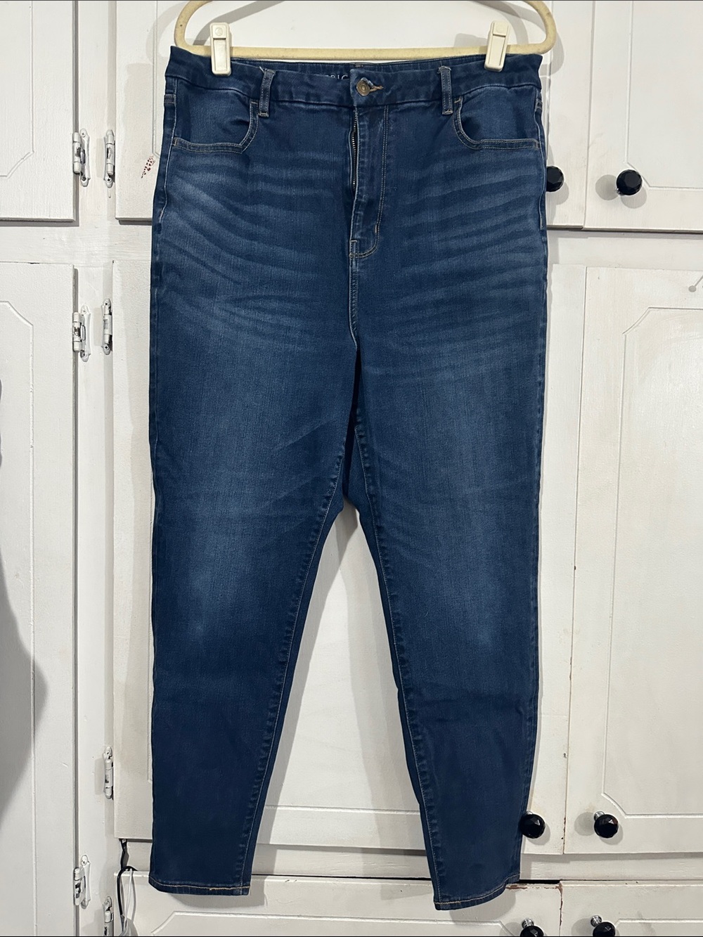 American Eagle Outfitters Dark Blue Jeggings - Navy Wash